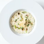 risotto on white ceramic plate